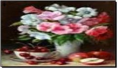 Алмазная мозаика по номерам 30*40 "Цветы, яблоки и вишни" в рулоне, K2751546OO70499GB - фото товара