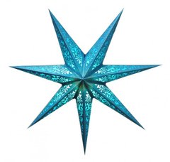 Светильник Звезда картонная 7 лучей LASER FULL GLITTER Голубой, K89050115O1137471970 - фото товара