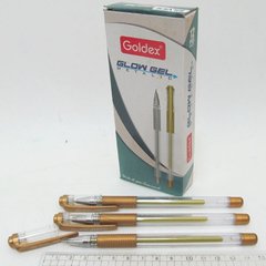 Ручка гелева Goldex Glow Gel Metalic #894 Індія gold 1,0 мм з грипом, K2730529OO894-gold - фото товару