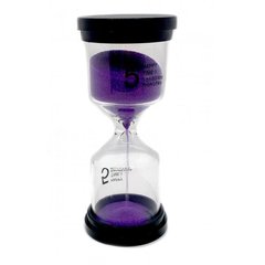 Часы песочные (5 минут) "Фиолетовый песок" (10.5х4,5х4,5 см), K330720B - фото товара