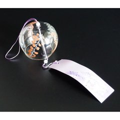 Японський скляний дзвіночок Фурін 8*8*7 см. Висота 40 см. Лаванда, K89190187O1716567354 - фото товару