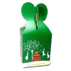 Коробка упаковочная "Merry Christmas" зеленая (12шт/уп) (15х9х9 см), K326471A - фото товара