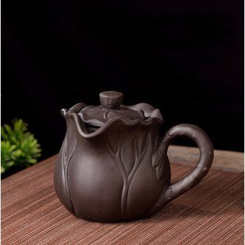 Чахай з кришкою "Бутон лотоса" чорний 180мл. 11*9*8,5см., K89200325O1995691929 - фото товару