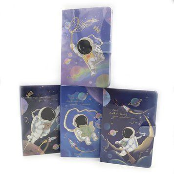 Блокнот на кнопке "Космонавт" A5, 12,7*19см, 100G, 112P, mix4, K2755911OO9502-10 - фото товара