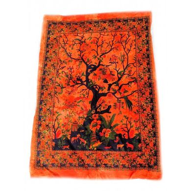 Панно настенное "Дерево жизни" хлопковое оранжевое (118х75 см), K334074K - фото товара
