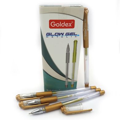 Ручка гелевая Goldex Glow Gel Metalic #894 Индия gold 1,0мм с грипом, K2730529OO894-gold - фото товара