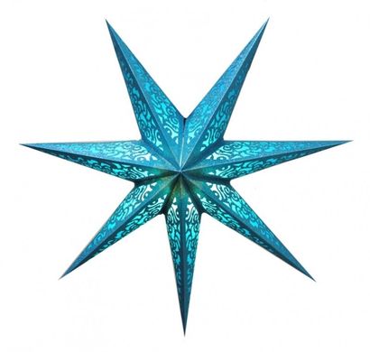 Светильник Звезда картонная 7 лучей LASER FULL GLITTER Голубой, K89050115O1137471970 - фото товара