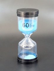 Песочные часы "Круг" стекло + пластик 60 минут Голубой песок, K89290189O1137476255 - фото товара