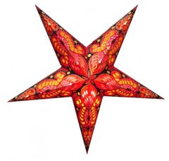 Светильник Звезда картонная 5 лучей RED GANESH ZARI, K89050066O1137471885 - фото товару