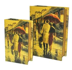Набор из двух шкатулок "Двое под одним зонтом", KN-PU155-22 - фото товара