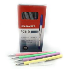 Ручка кулькова "Luxor" "Pastel Stick " пастель. син. 0, 7 мм, K2744079OO1201-03P - фото товару