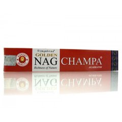 Golden Nag Champa (Vijashree)(12 шт/уп)(15 гр.)пыльцовые благовония, K323482 - фото товару