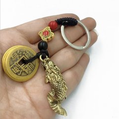 Брелок Фен Шуй "Карп дракон + 5 монет", K89180119O1557471133 - фото товара