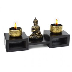 Подвійний свічник Будда, K89140059O1503731380 - фото товару