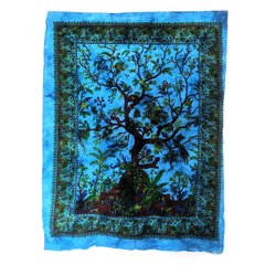 Панно настенное "Дерево жизни" хлопковое синее (118х80 см), K334074E - фото товару