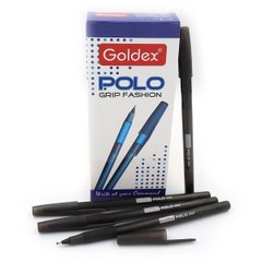 Ручка масляна Goldex "Polo grip Fashion # 422 Індія Black 1,0 мм з грипом, K2730582OO422-bk - фото товару