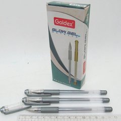 Ручка гелева Goldex Glow Gel Metalic #894 Індія silver 1,0 мм з грипом, K2730528OO894-silver - фото товару