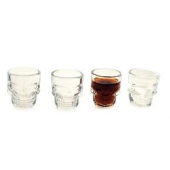 Чарки скляні "Череп" (н-р 4 шт) (h-6 см) (50 мл), K333815 - фото товару