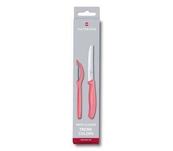 Набір кухонний "Victorinox" SwissClassic Paring Set 2шт з св.черв. ручкою (ніж, овочечис, 6.7116.21L12 - фото товару