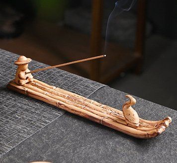 Підставка під аромапалички керамічна Бамбуковий човен Бамбуковий човен, K89150408O2178033407 - фото товару