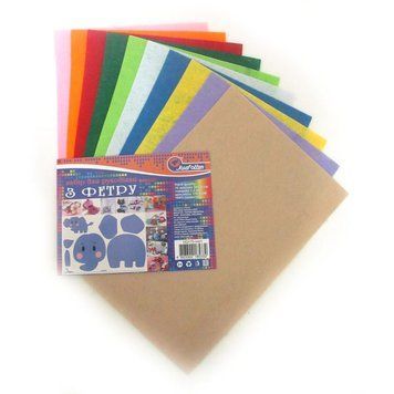 Фетр HARD 170GSM 1,2мм 10PC/OPP A4, 1шт/этик., K2733957OO170HQMIX1 - фото товара