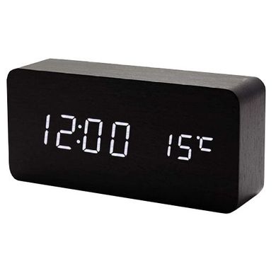 Часы сетевые VST-862-6 белые, (корпус черный) температура, USB, 8400 - фото товара