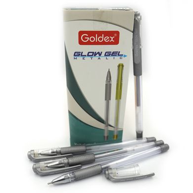 Ручка гелева Goldex Glow Gel Metalic #894 Індія silver 1,0 мм з грипом, K2730528OO894-silver - фото товару