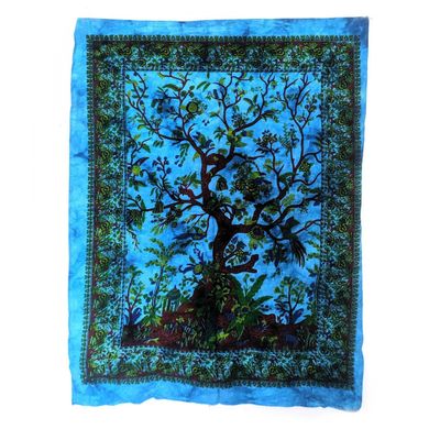 Панно настенное "Дерево жизни" хлопковое синее (118х80 см), K334074E - фото товара