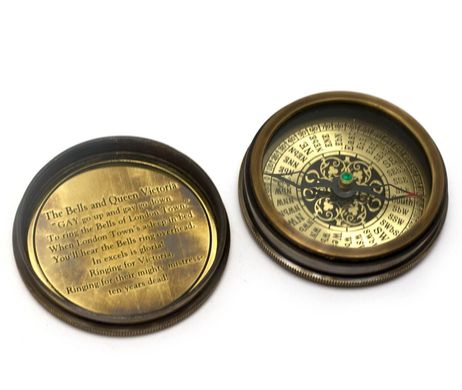 Компас морской бронзовый "Victorian pocket compas"(d-6,h-2 см), K329275 - фото товара