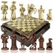 S12CBRO шахи "Manopoulos", "Мушкетери", латунь, у дерев'яному футлярі, коричневі, 44х44см, 8,4 кг