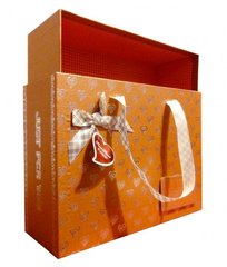 Комплект з 3-х коробок з ручками зі стрічок Коричнева, K89040089O362837056 - фото товару
