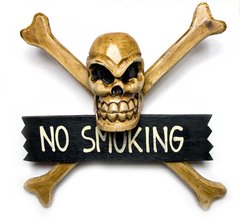 Череп з кістками "No Smoking" (30х9х30 см) (ARS004A), K324347 - фото товару