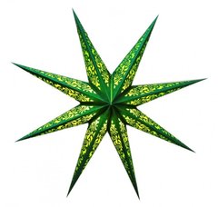 Светильник Звезда картонная 8 лучей LASER FULL GLITTER L=60см. Зелёный, K89050115O1137471973 - фото товара