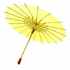 Зонт бамбук с бумагой желтый (d-30 см h-23 см), K332748A - фото товара