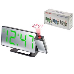 Часы сетевые VST-896-4, зеленые с проекцией, USB, 9409 - фото товара