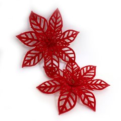 Ялинкова прикраса "Червоні квіти", K2OO0631DSCNsk - фото товару