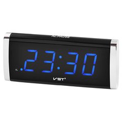Часы сетевые VST-730-5 синие, 220V, SL1050 - фото товара