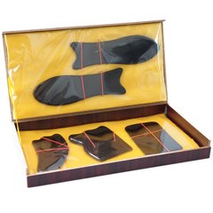 Подарочный набор Гуа Ша 5 штук из Чёрного рога, K89020303O1925783298 - фото товара