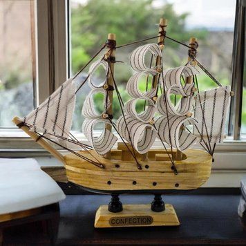 Макет парусника на подставке "Морская мечта" (14х12,5х3,3 см), K336135 - фото товара