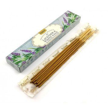 Lavender & White Sage Incense Stiks 15 g (Пильцеві пахощі 15 грамів)(Tulasi), K334435 - фото товару