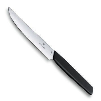 Кухонний ніж "Victorinox" Swiss Modern Steak лезо 12см для стейків з чорн. ручкою, 6.9003.12 - фото товару