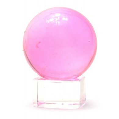 Куля кришталева на підставці рожева (4 см), K328743 - фото товару