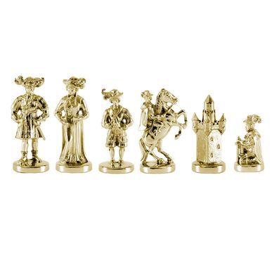S12RED шахматы "Manopoulos", "Мушкетеры", латунь, в деревянном футляре, красные, фигуры золото/серебро, 44х44см, 8,4 кг, S12RED - фото товара