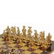 S12RED шахи "Manopoulos", "Мушкетери", латунь, у дерев'яному футлярі, червоні, 44х44см, 8,4 кг