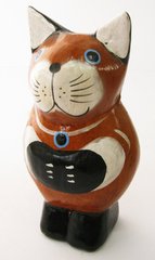 Дерев'яна фігурка "Кіт" (C 147) (10 см) (Індонезія), K319045 - фото товару