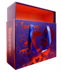 Комплект з 3-х коробок з ручками зі стрічок Синя, K89040089O362837057 - фото товару