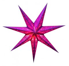 Светильник Звезда картонная 7 лучей LASER FULL GLITTER L=60см. Оранжевый, K89050115O1137471975 - фото товара