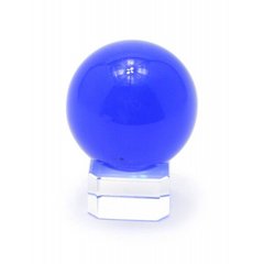 Куля кришталева на підставці синя (4 см), K328860 - фото товару