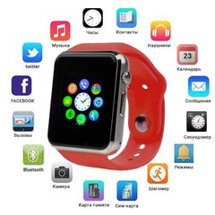 Smart Watch A1, Sim card + камера, red, SL7513 - фото товару