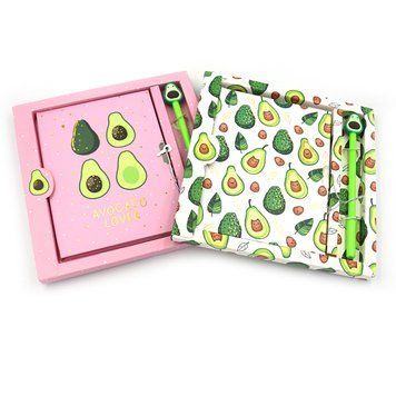 Блокнот у коробці на замочку "Avocado" з ручкою 20,5*21см mix4,1шт/етик, K2753750OO36939-EP - фото товару